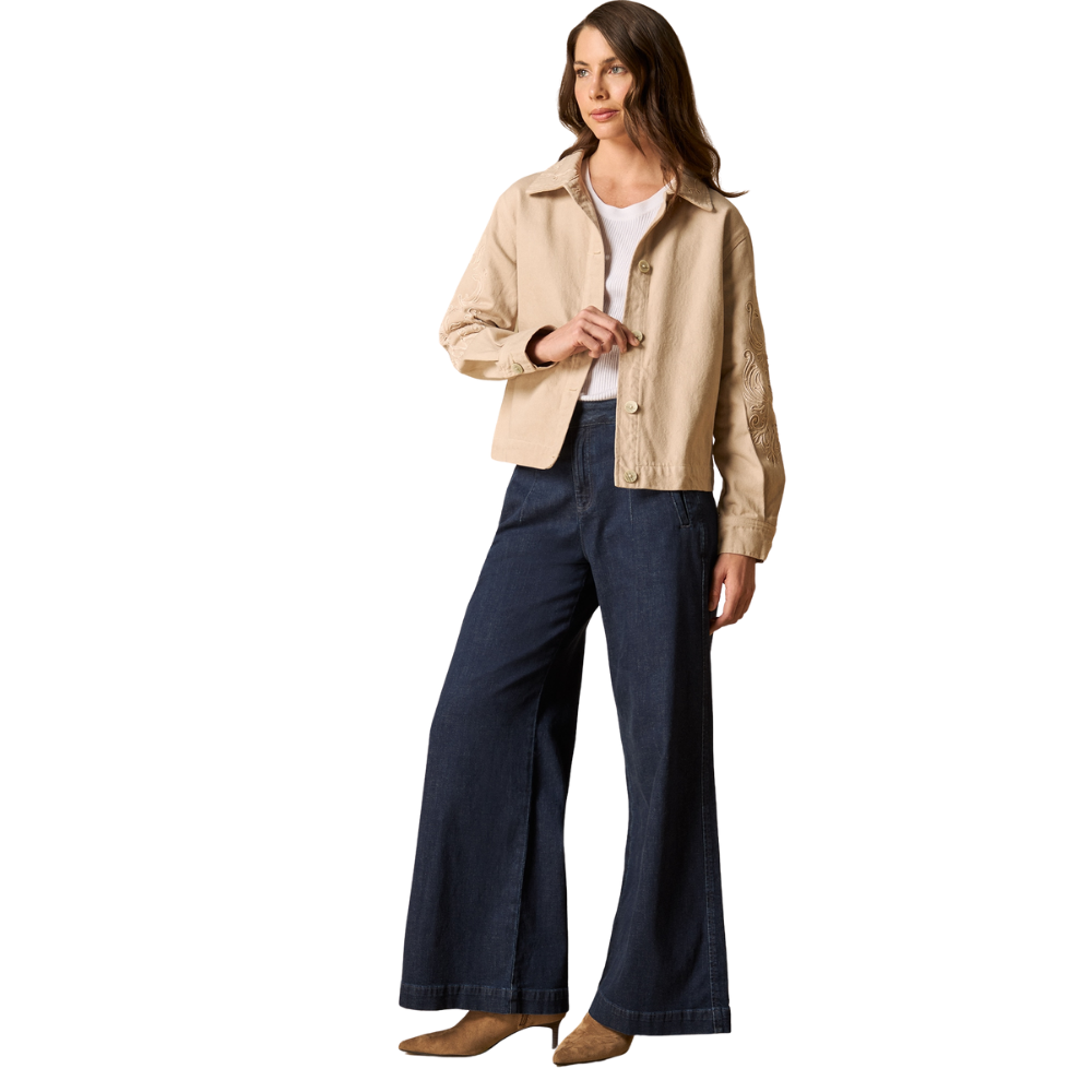 Esprit | Chaqueta Con Bordados Ornamentales En Mangas Para Mujer