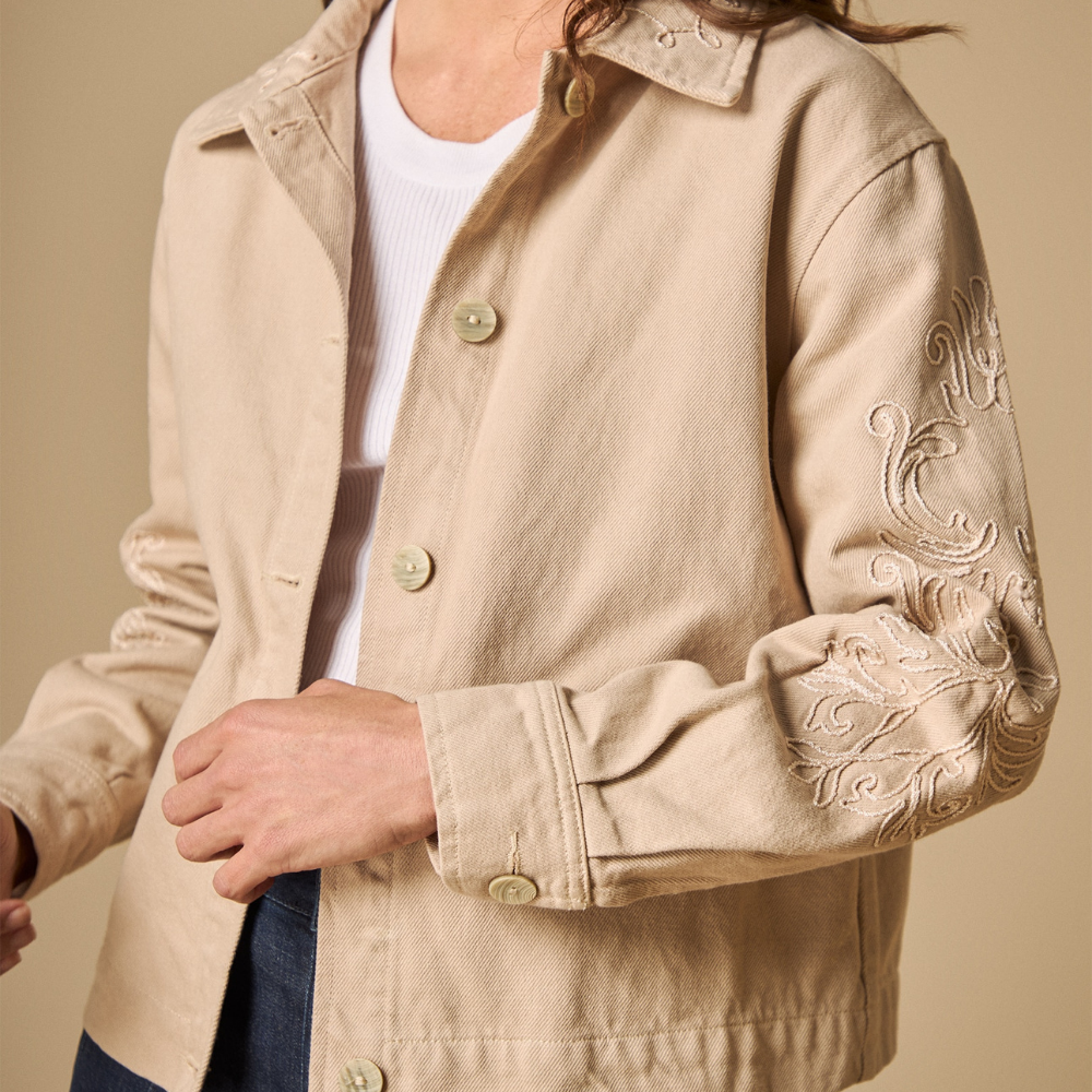 Esprit | Chaqueta Con Bordados Ornamentales En Mangas Para Mujer