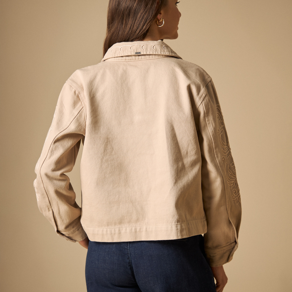 Esprit | Chaqueta Con Bordados Ornamentales En Mangas Para Mujer