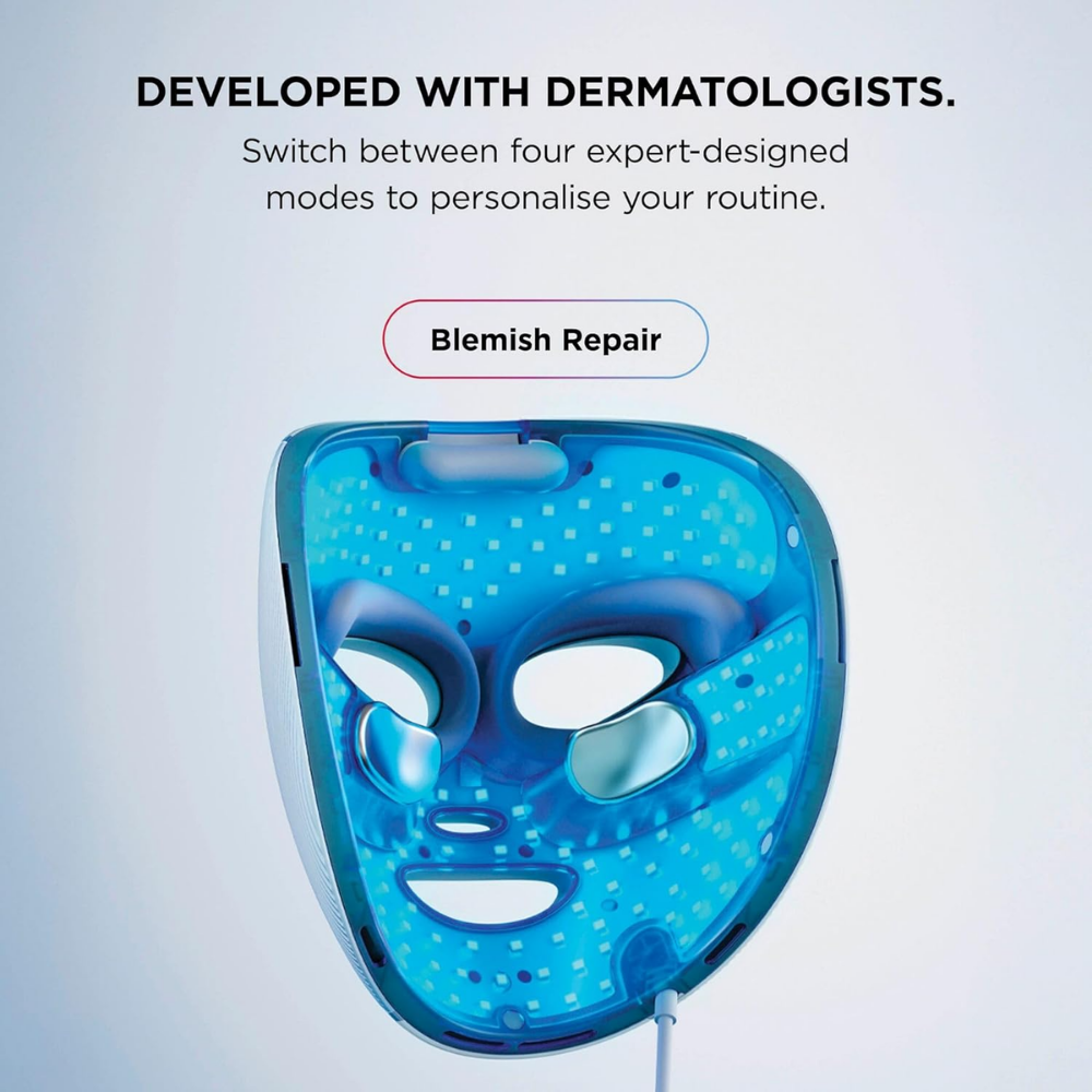 Shark  | CryoGlow - Máscara facial LED, Con Tecnología Refrescante