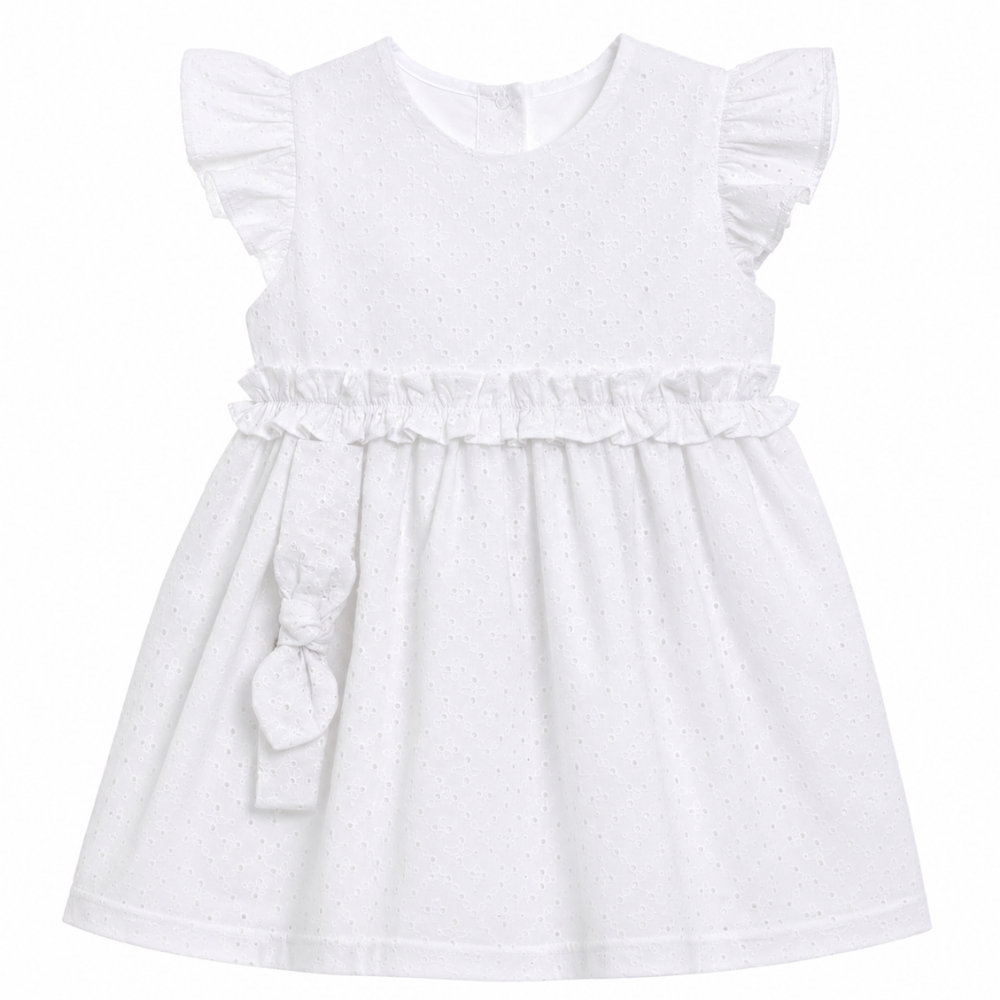 Monix's | Vestido con Bordado y Detalles de Volantes para Niña Bebé