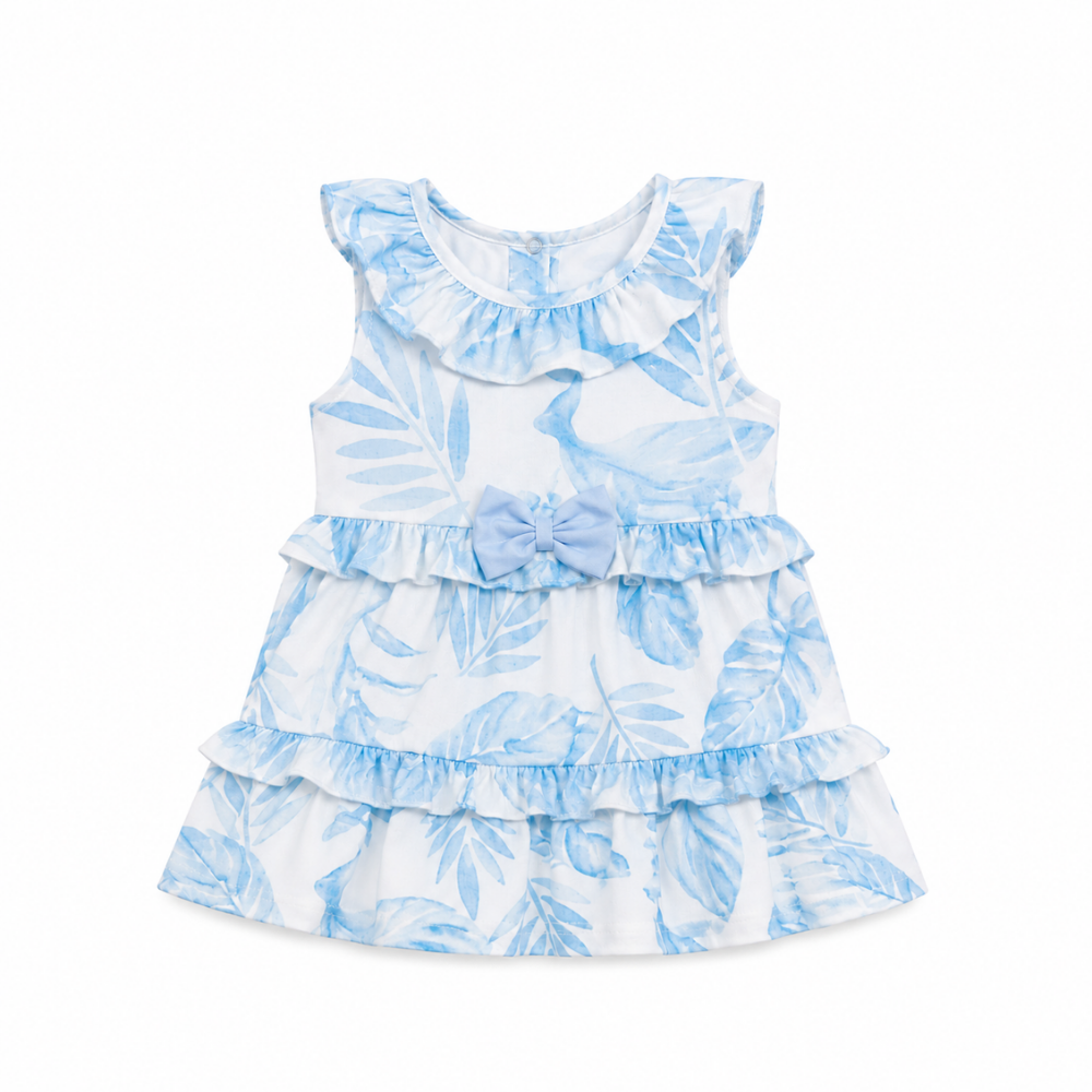 Monix's | Vestido con Estampado y Detalles de Volantes para Niña Bebé