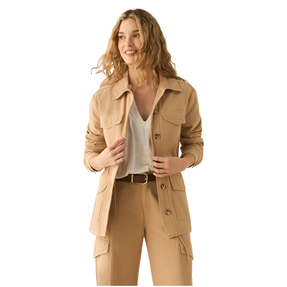 Esprit | Chaqueta Larga con Cordón en Citurón para Mujer