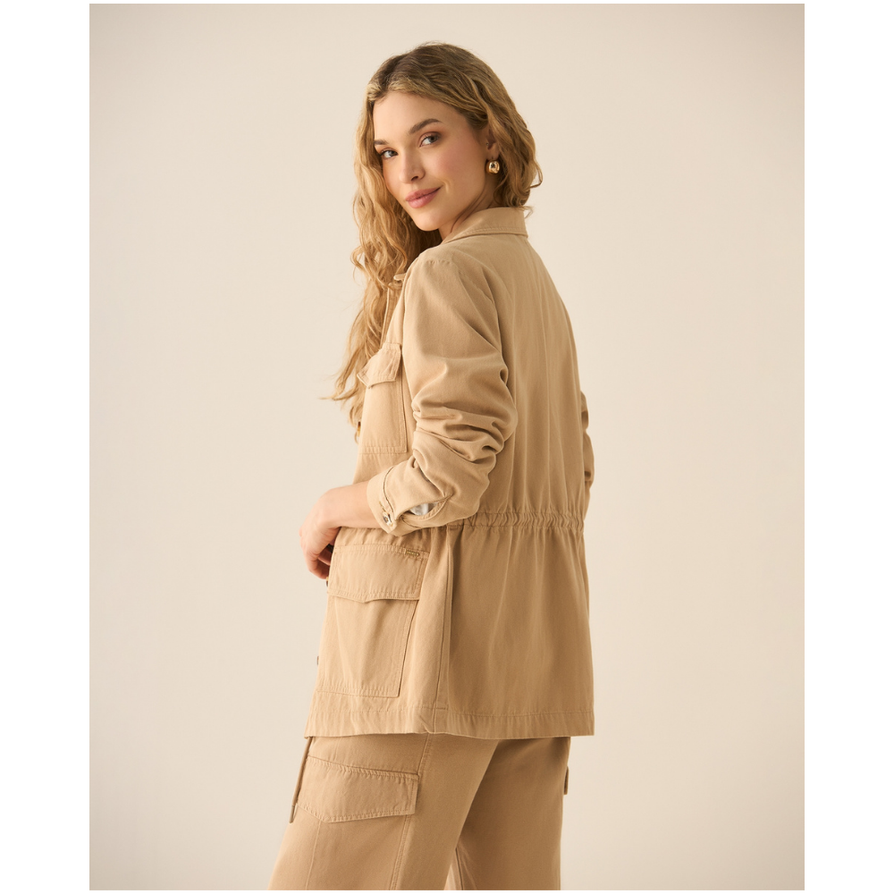 Esprit | Chaqueta Larga con Cordón en Citurón para Mujer