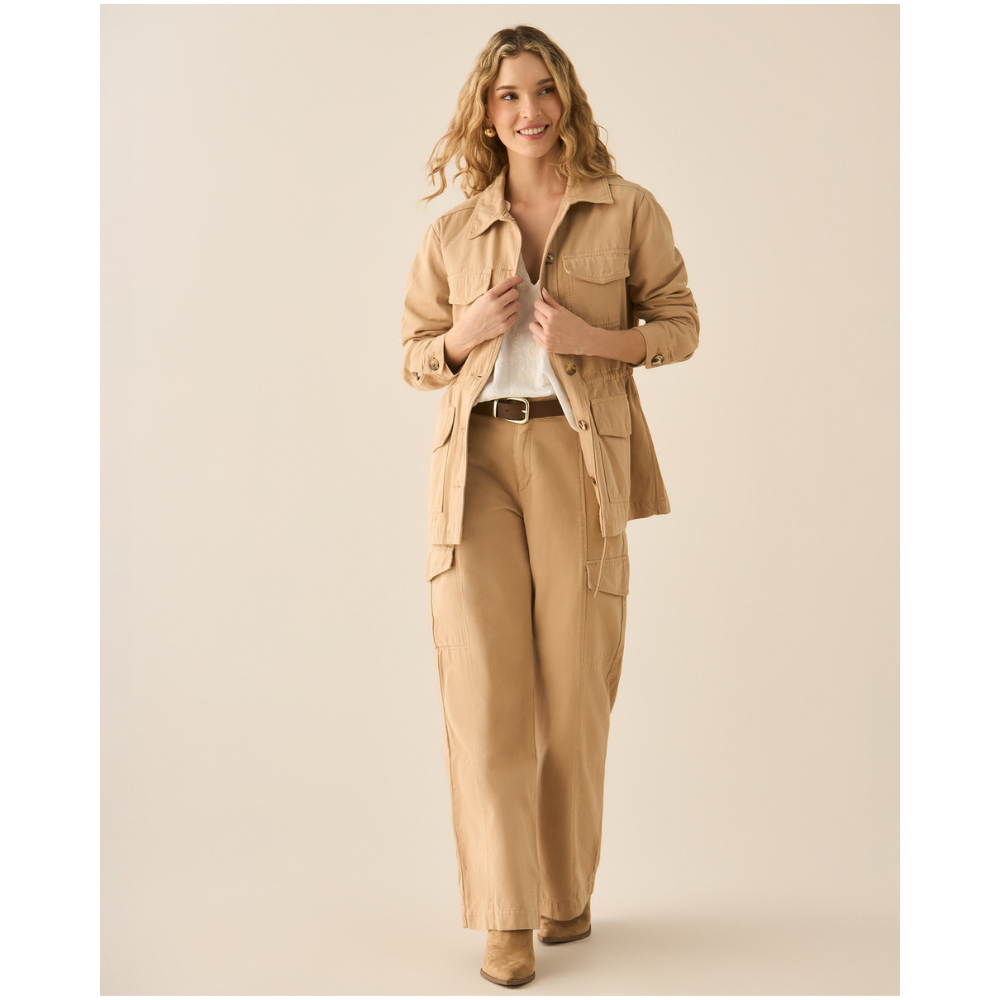 Esprit | Chaqueta Larga con Cordón en Citurón para Mujer