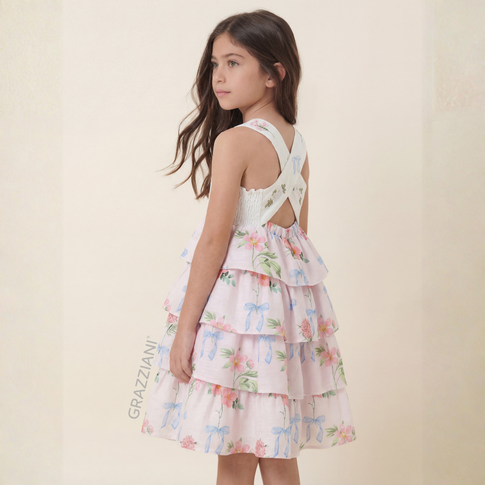 Grazziani | Vestido con Estampado Floral para Niña