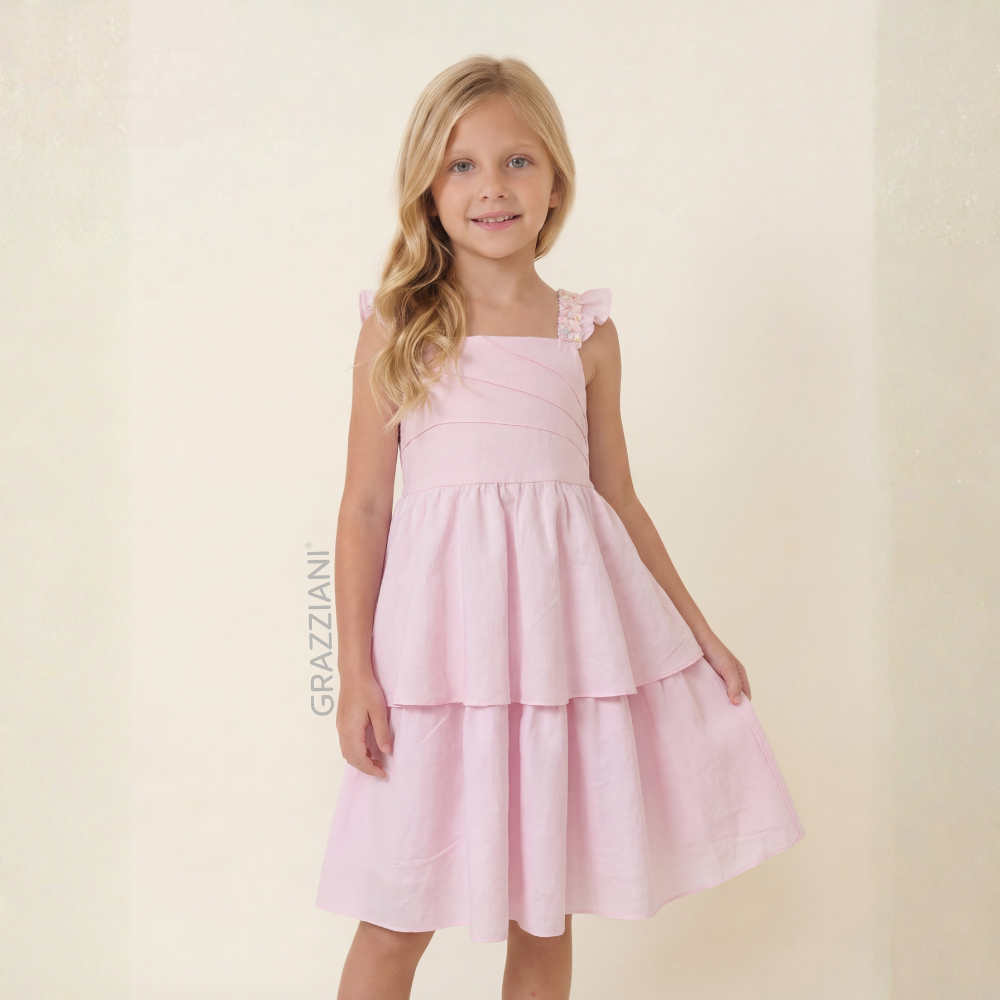 Grazziani | Vestido con Tirante de Encaje para Niña