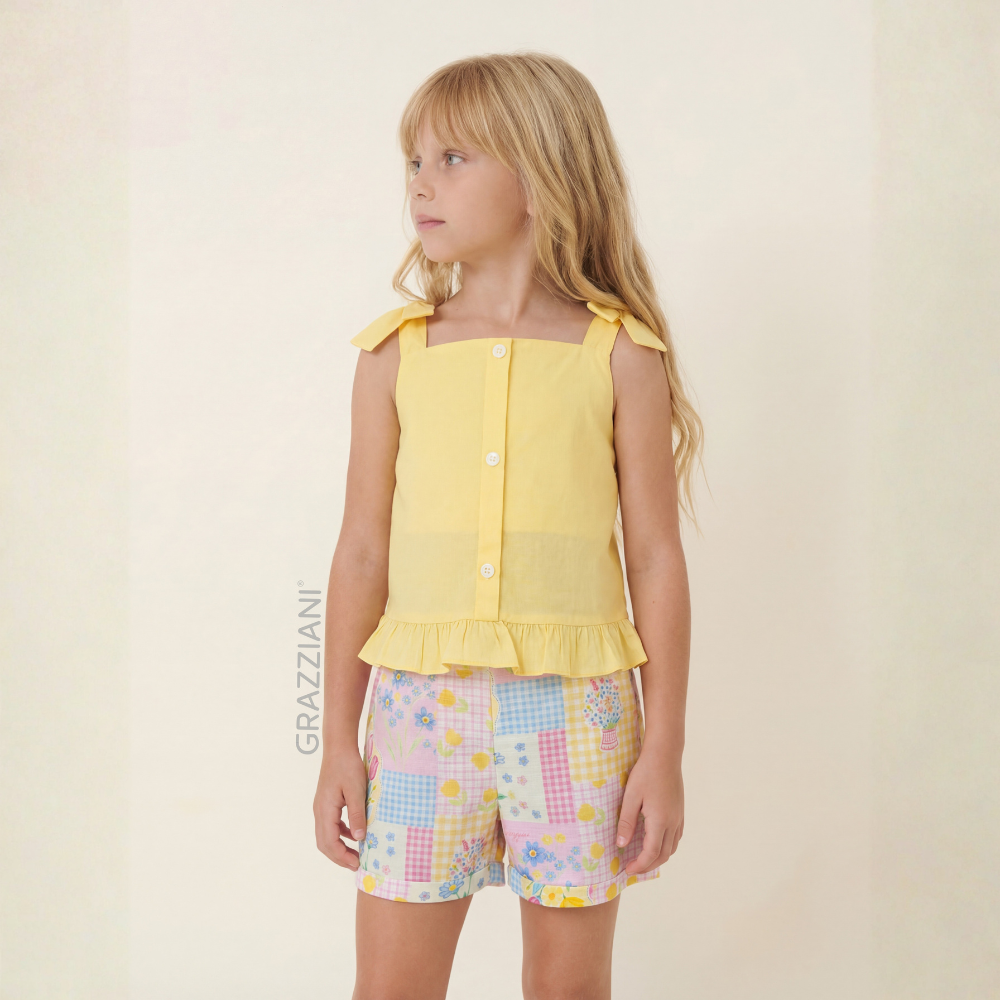 Grazziani | Conjunto Short Geometrico para Niña