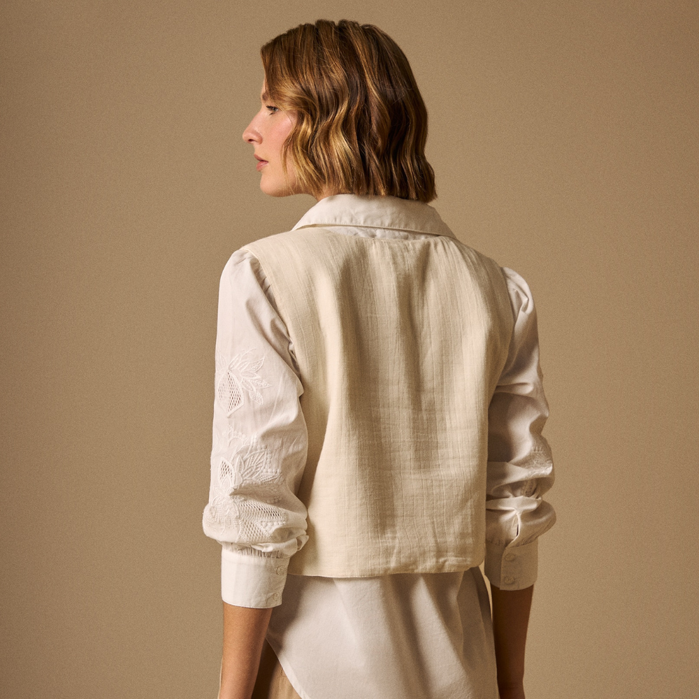 Esprit | Chaleco con Bordados Florales