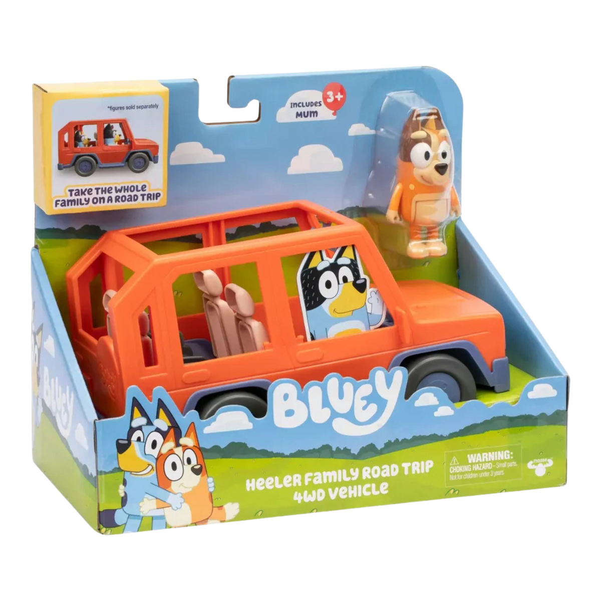 Bluey | Vehículo Familiar Con Figura De Chilli Heeler