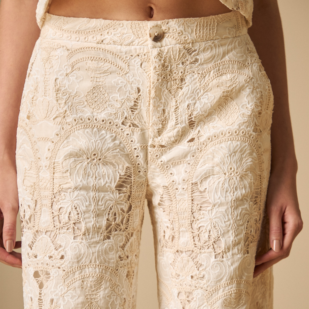 Esprit | Pantalón Amplio Con Estampado Floral Para Mujer