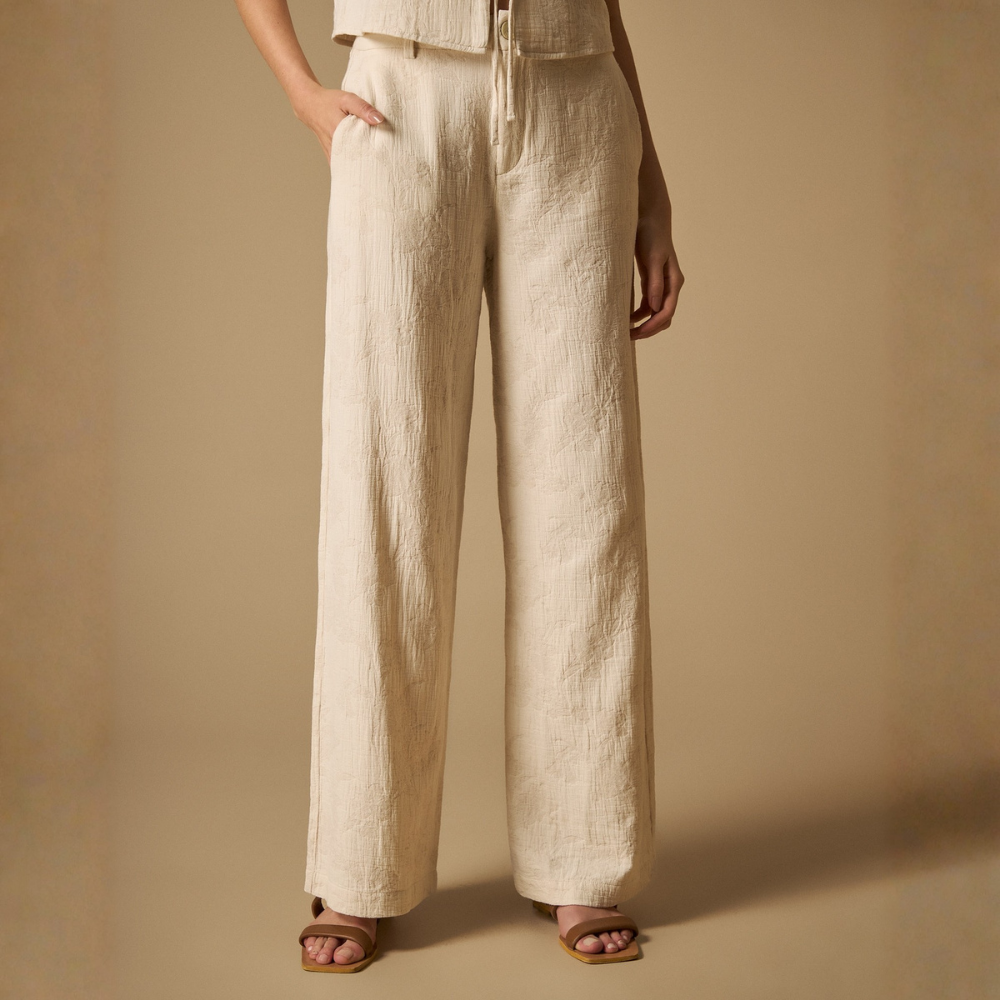 Esprit | Pantalón Palazzo De Cintura Alta Con Cordón Para Mujer