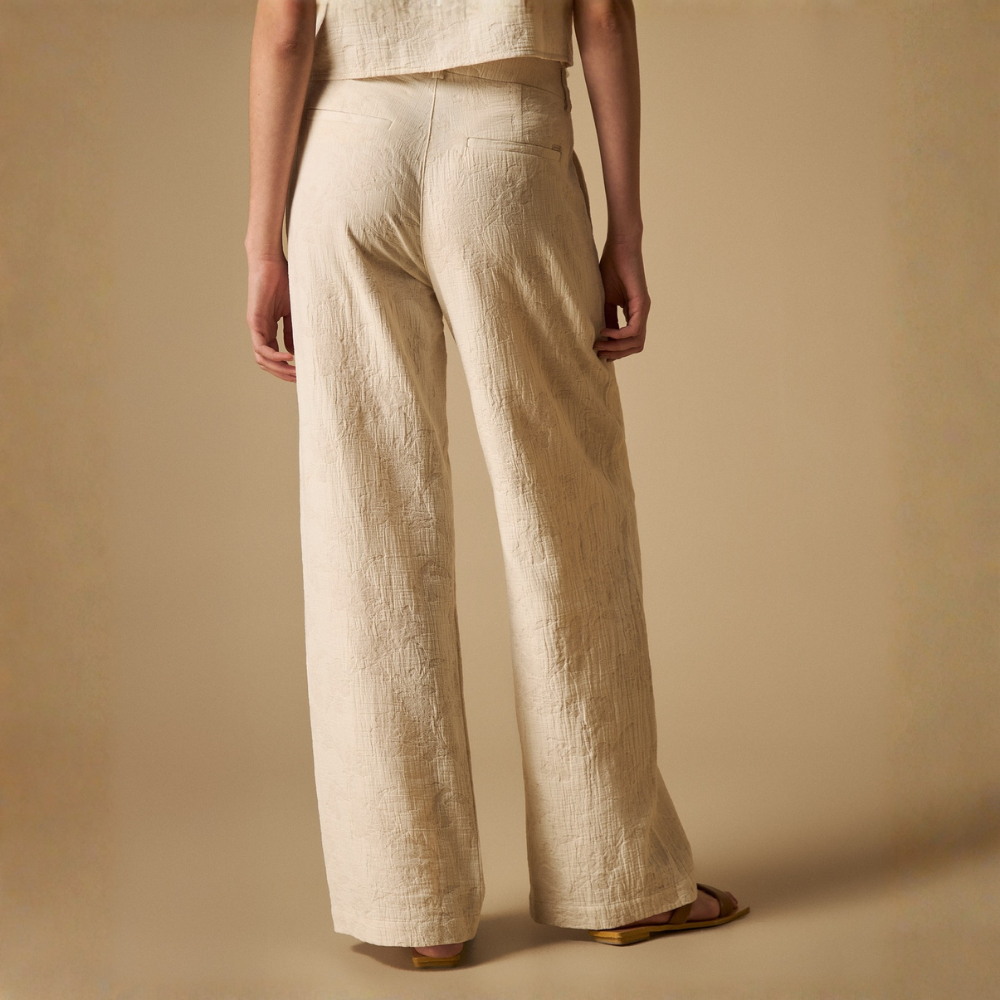 Esprit | Pantalón Palazzo De Cintura Alta Con Cordón Para Mujer