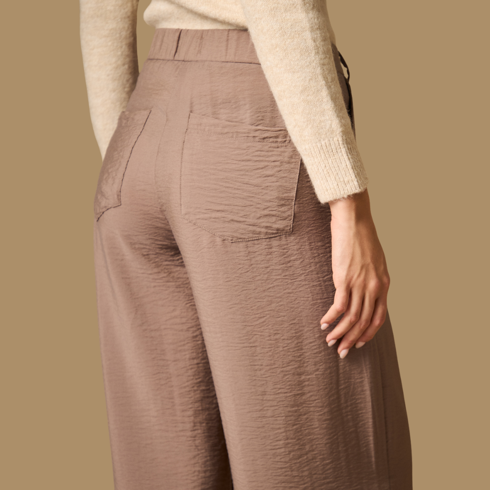 Esprit | Pantalón Palazzo Fluido Texturizado para Dama