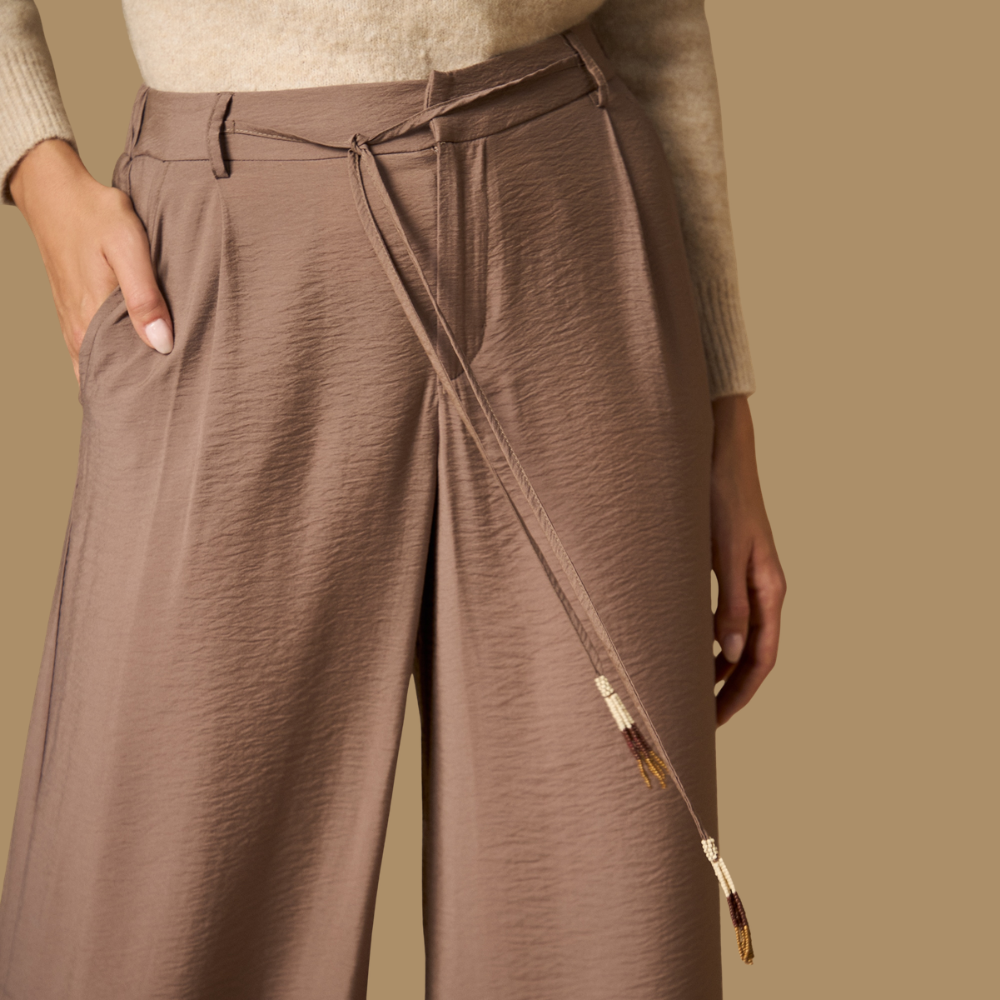 Esprit | Pantalón Palazzo Fluido Texturizado para Dama