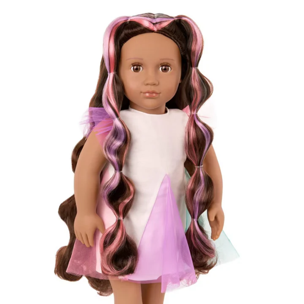 Our Generation  | Muñeca Tania con Crecimiento de Cabello Color Arcoíris