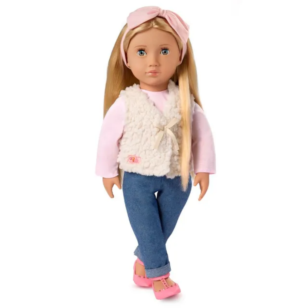 Our Generation | Muñeca De Moda Emmie Con Chaleco De Piel Glamorosa
