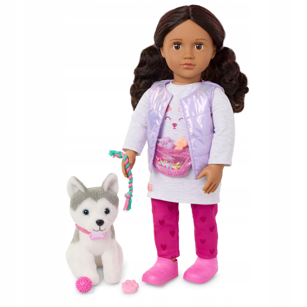 Our Generation | Muñeca Estella  con un Cachorro Husky