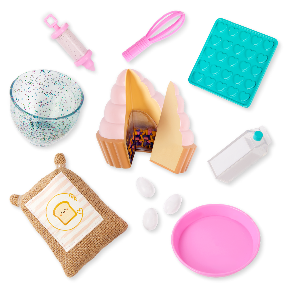 Our Generation | Paola Muñeca  Con Accesorios Para Hornear y Libro de Cuentos