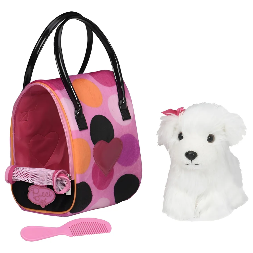 Pucci Pup | Perrito Peluche Con Bolsa Juguete