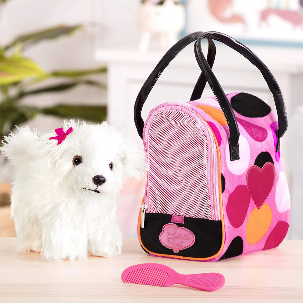 Pucci Pup | Perrito Peluche Con Bolsa Juguete