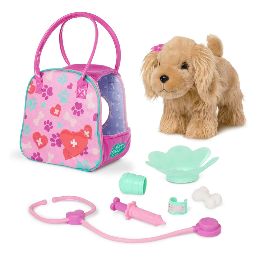 Pucci Pup | Juego de Cocker Spaniel y Tranportador Veterinario