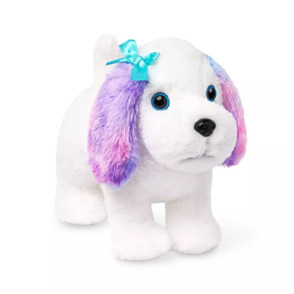 Pucci Pup | Pink & Blue Maltese in Striped Bag