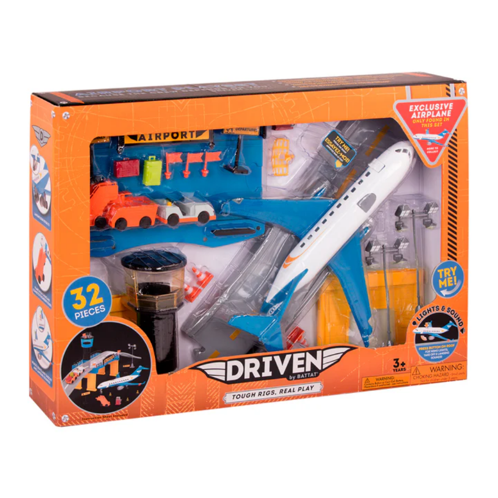 Driven  | Juego de Aeropuerto con Avión de Juguete