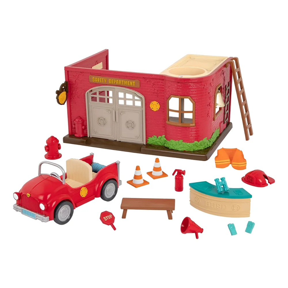 Li'l Woodzeez | Juego de Juguetes de Estación de Bomberos