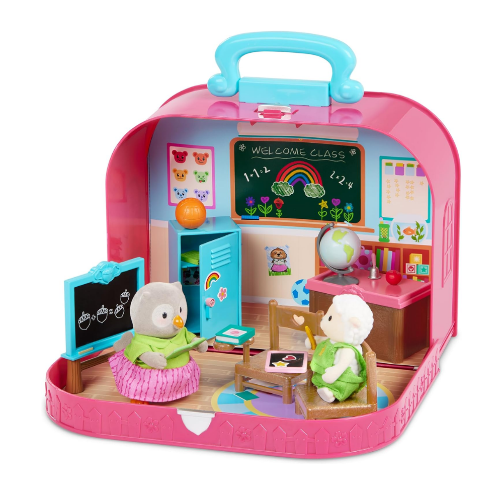 Li&#39;l Woodzeez | Maleta de viaje para el aula – Set portátil