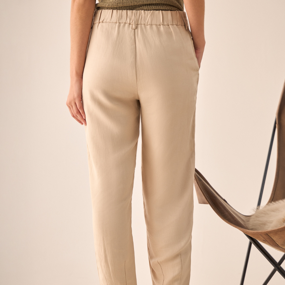 Esprit | Pantalón de Corte Recto con Tiro Medio