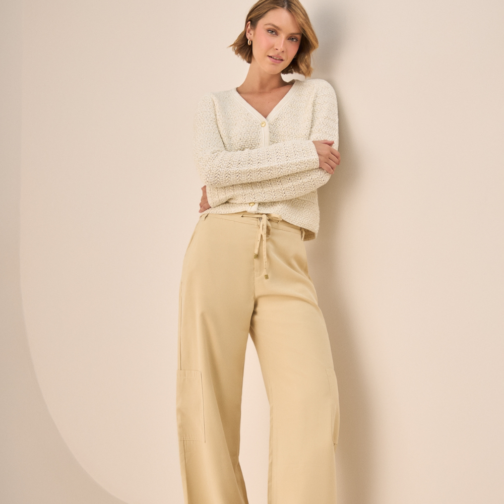Esprit | Pantalón Wide Leg con Tiro Alto