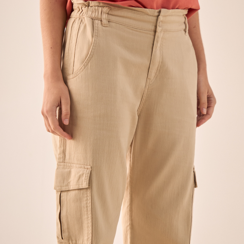Esprit | Pantalón Cargo con Cintura Elástica