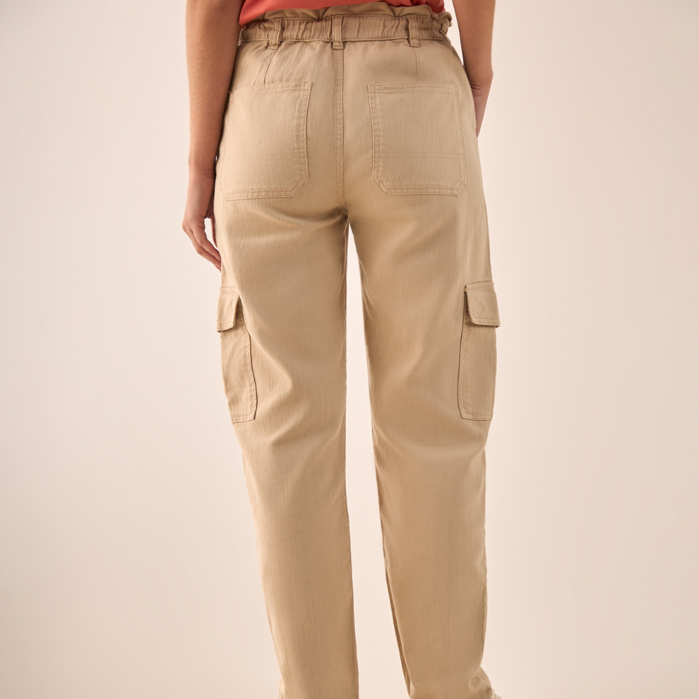 Esprit | Pantalón Cargo con Cintura Elástica