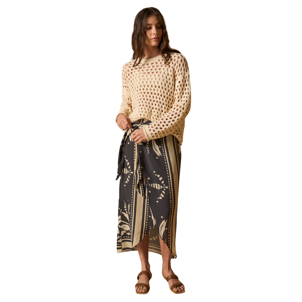Esprit | Falda Midi Envolvente con Estampado Paisley para Dama