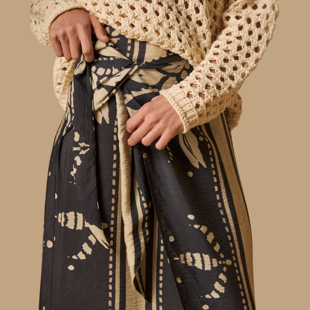 Esprit | Falda Midi Envolvente con Estampado Paisley para Dama