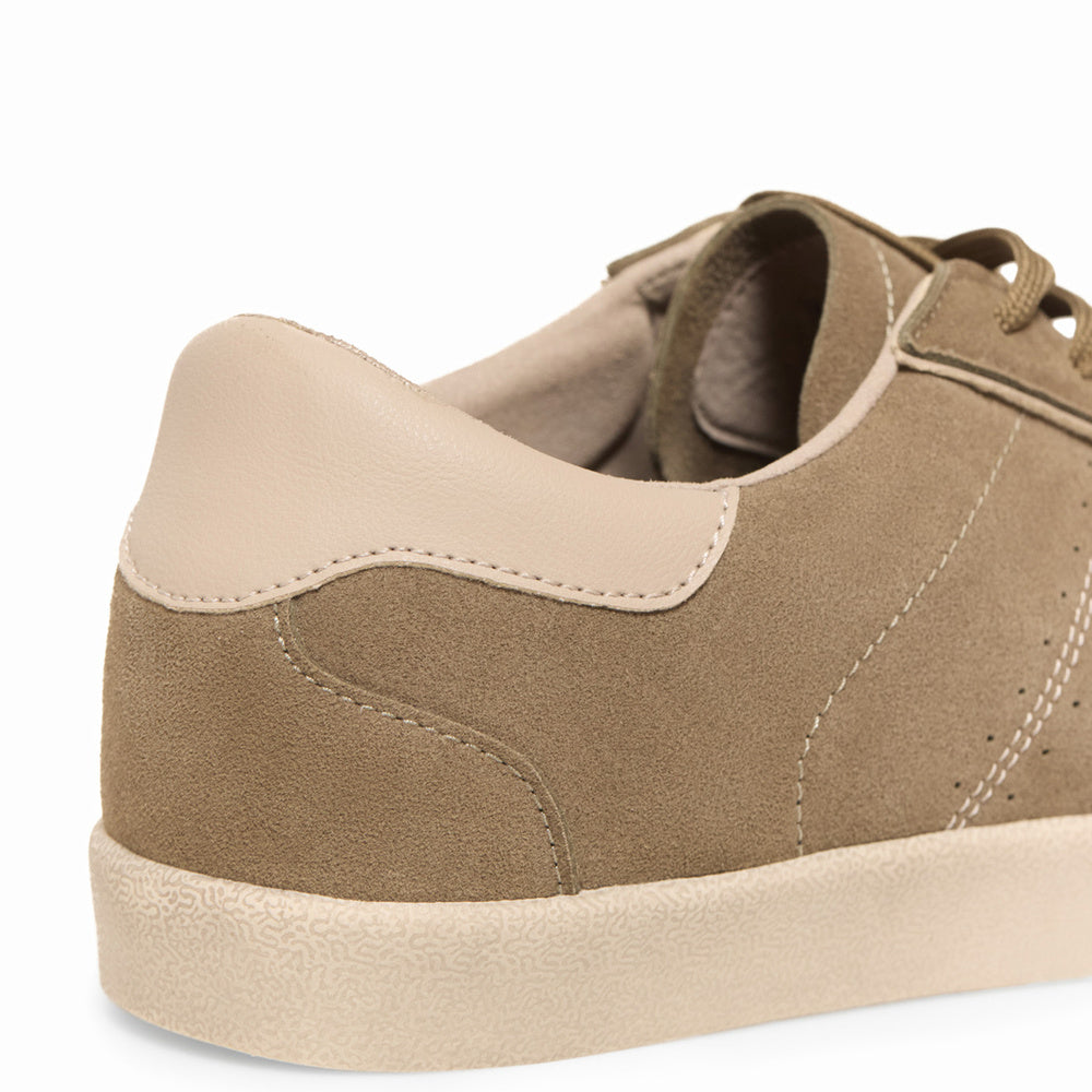 Sfera Zapatillas de ante con cordones - Caqui