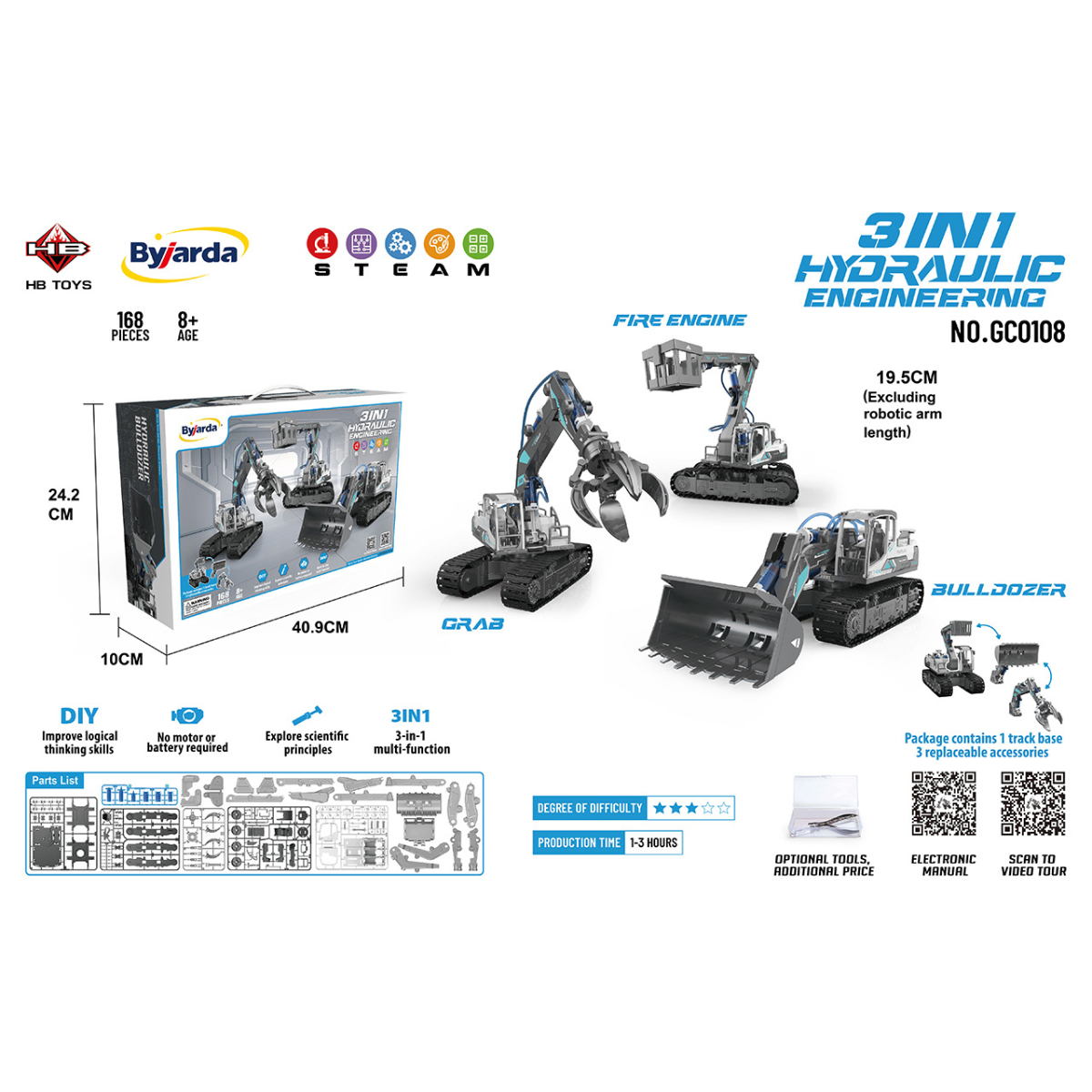 Excavadora Hidraulica 3 in 1