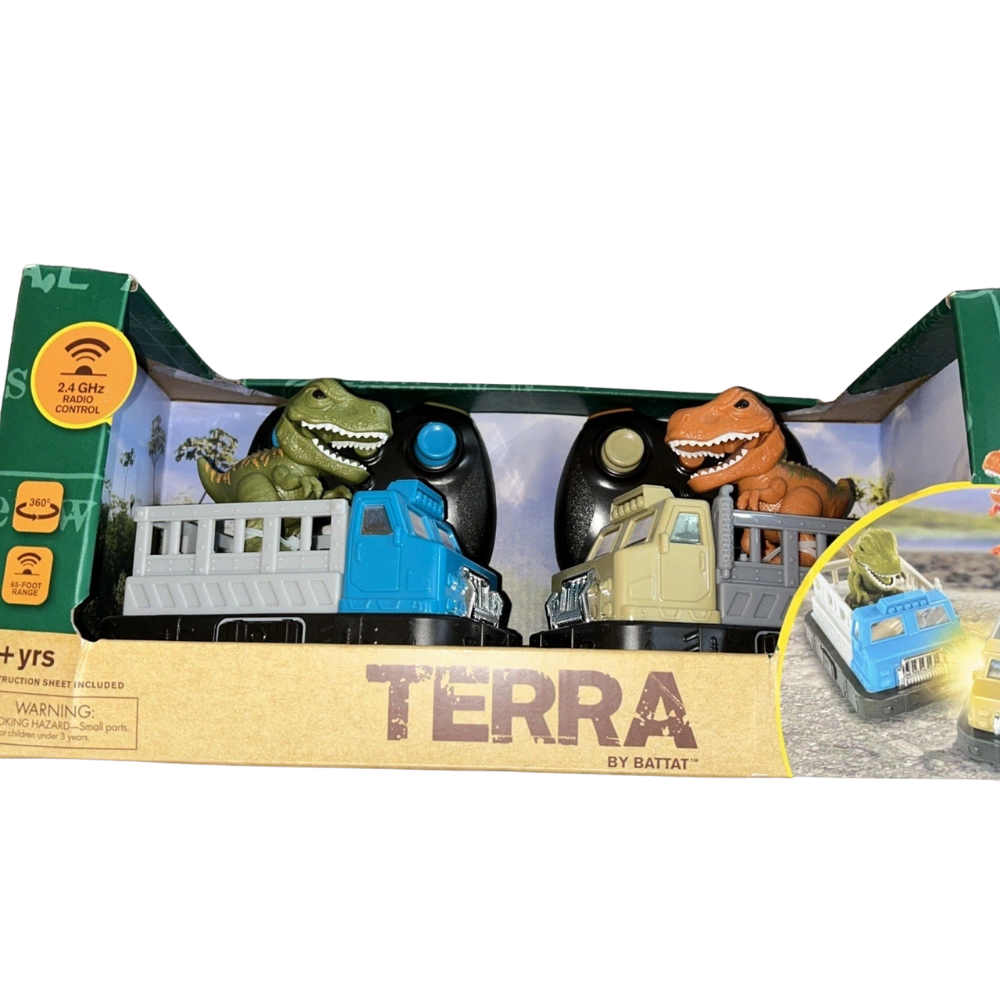Terra | by Battat Remote Control Bumper Cars Set - Dinosaur