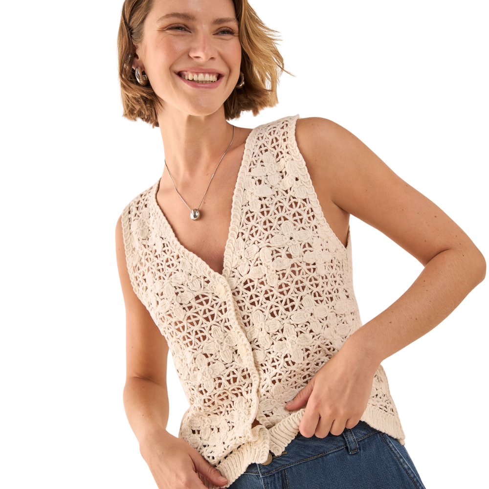 ESPRIT | Camisa Tejida en Crudo