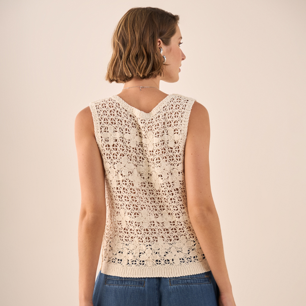 ESPRIT | Camisa Tejida en Crudo
