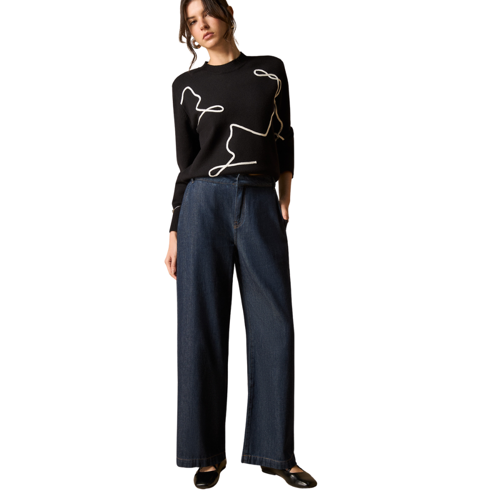 Esprit | Jean Wide Leg Tiro Alto para Dama