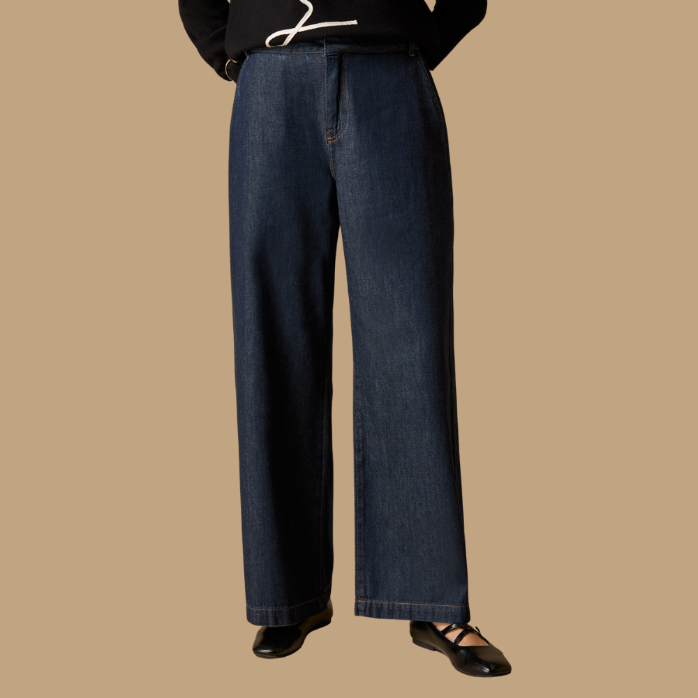 Esprit | Jean Wide Leg Tiro Alto para Dama
