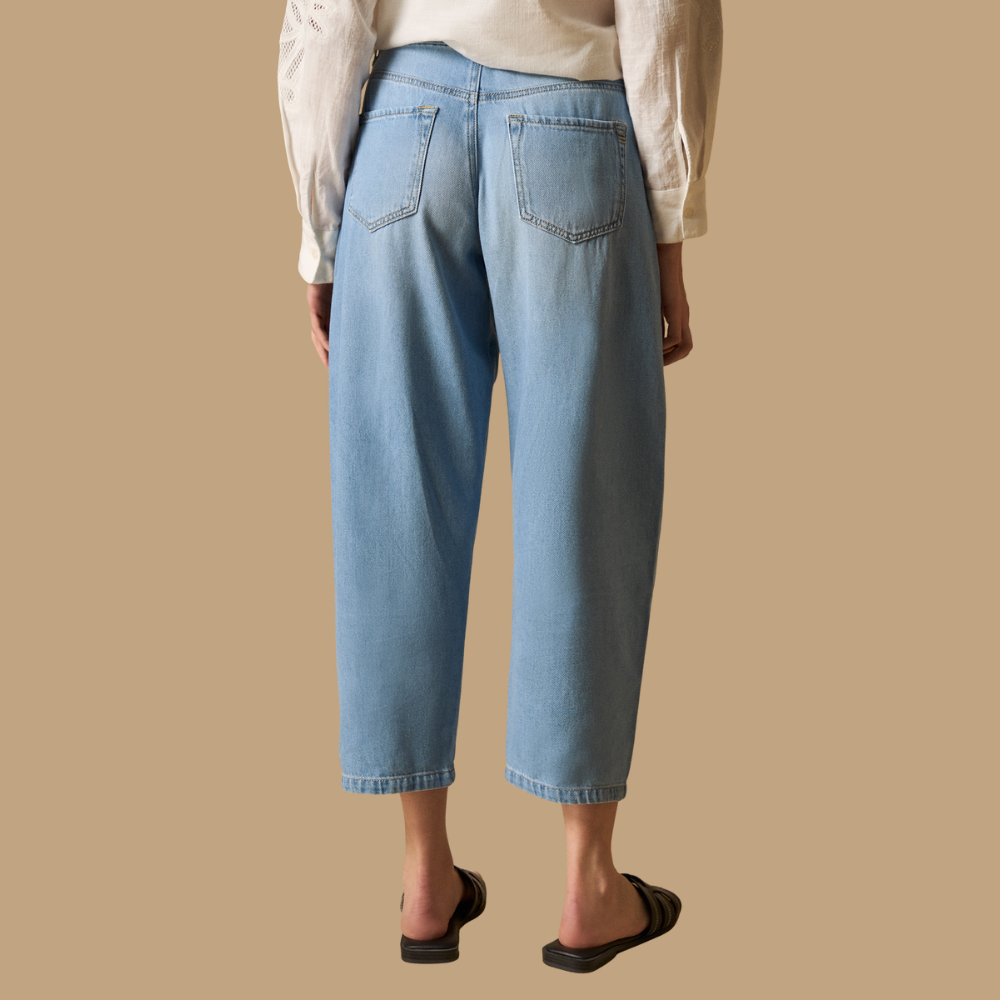 Esprit | Pantalón Denim Wide Leg Cropped para Dama