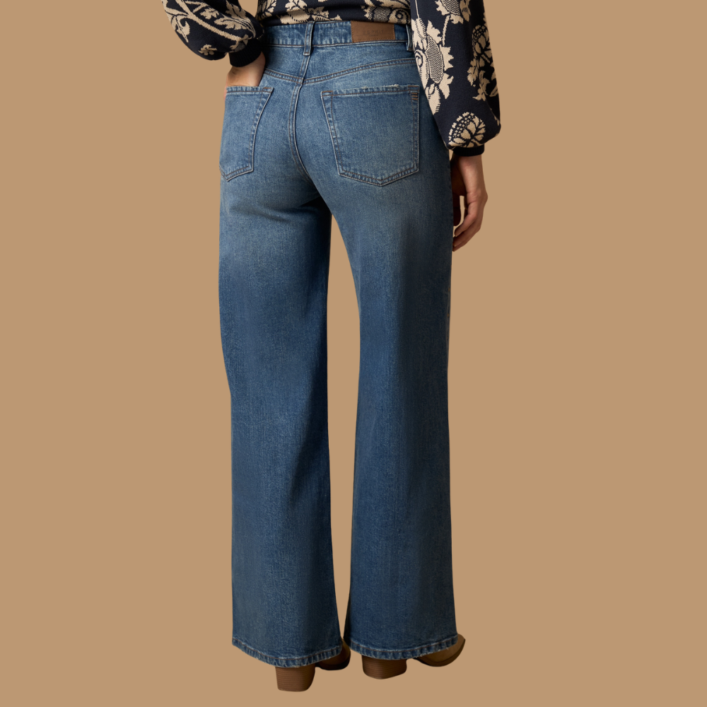 Esprit | Vaqueros Wide Leg con Tachuelas para Dama