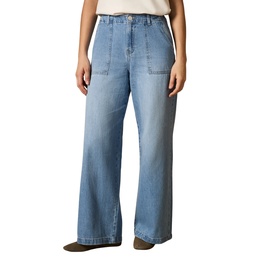 Esprit | Vaqueros Wide Leg con Bolsillos de Parche para Dama