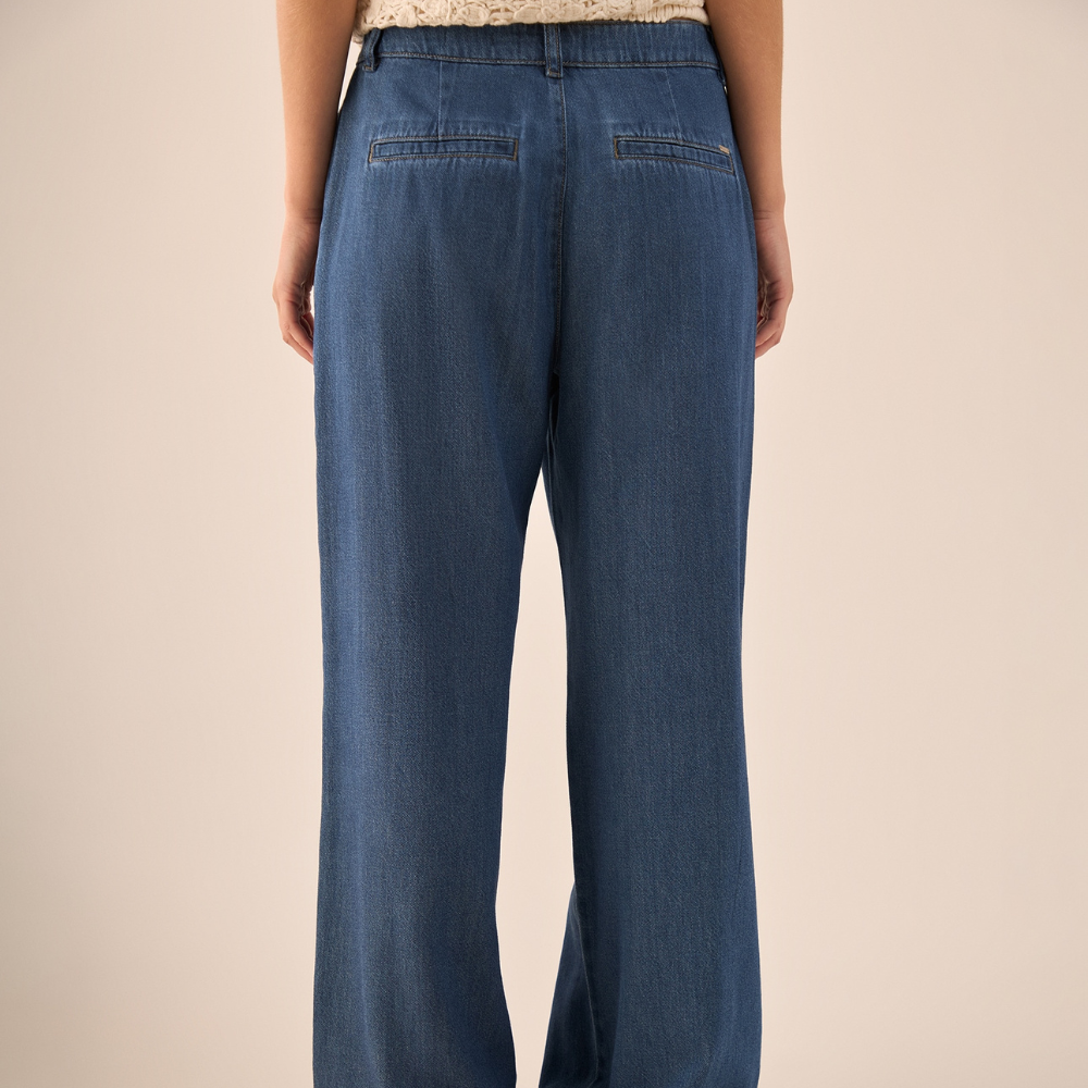 Esprit | Jean Wide Leg con Tiro Alto