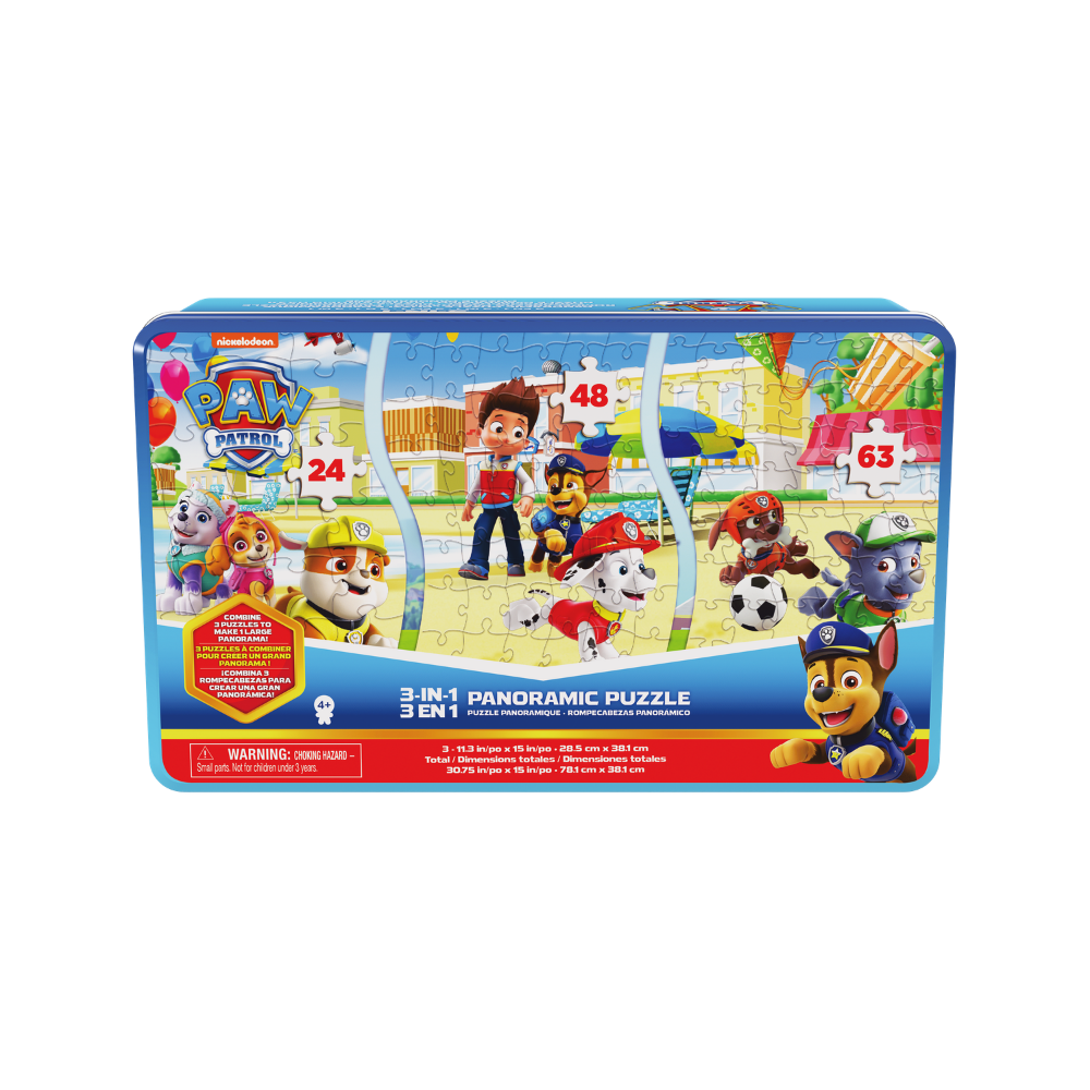 Paw Patrol  | Paw Patrol Rompecabezas Panorámico 3 En 1