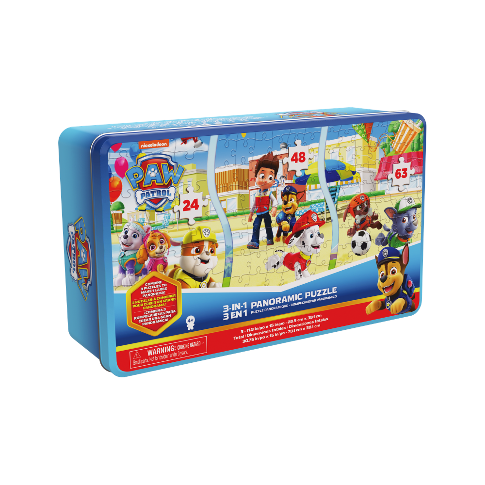 Paw Patrol  | Paw Patrol Rompecabezas Panorámico 3 En 1