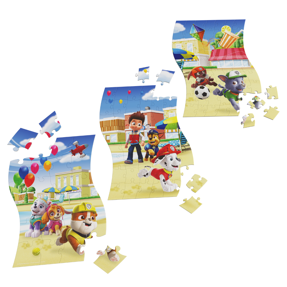 Paw Patrol  | Paw Patrol Rompecabezas Panorámico 3 En 1